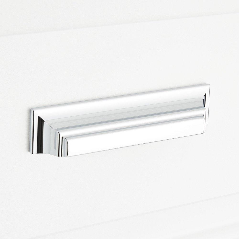 Signature Hardware Polished Chrome 3-3/4 in. Center-to-Center Cup Pull 