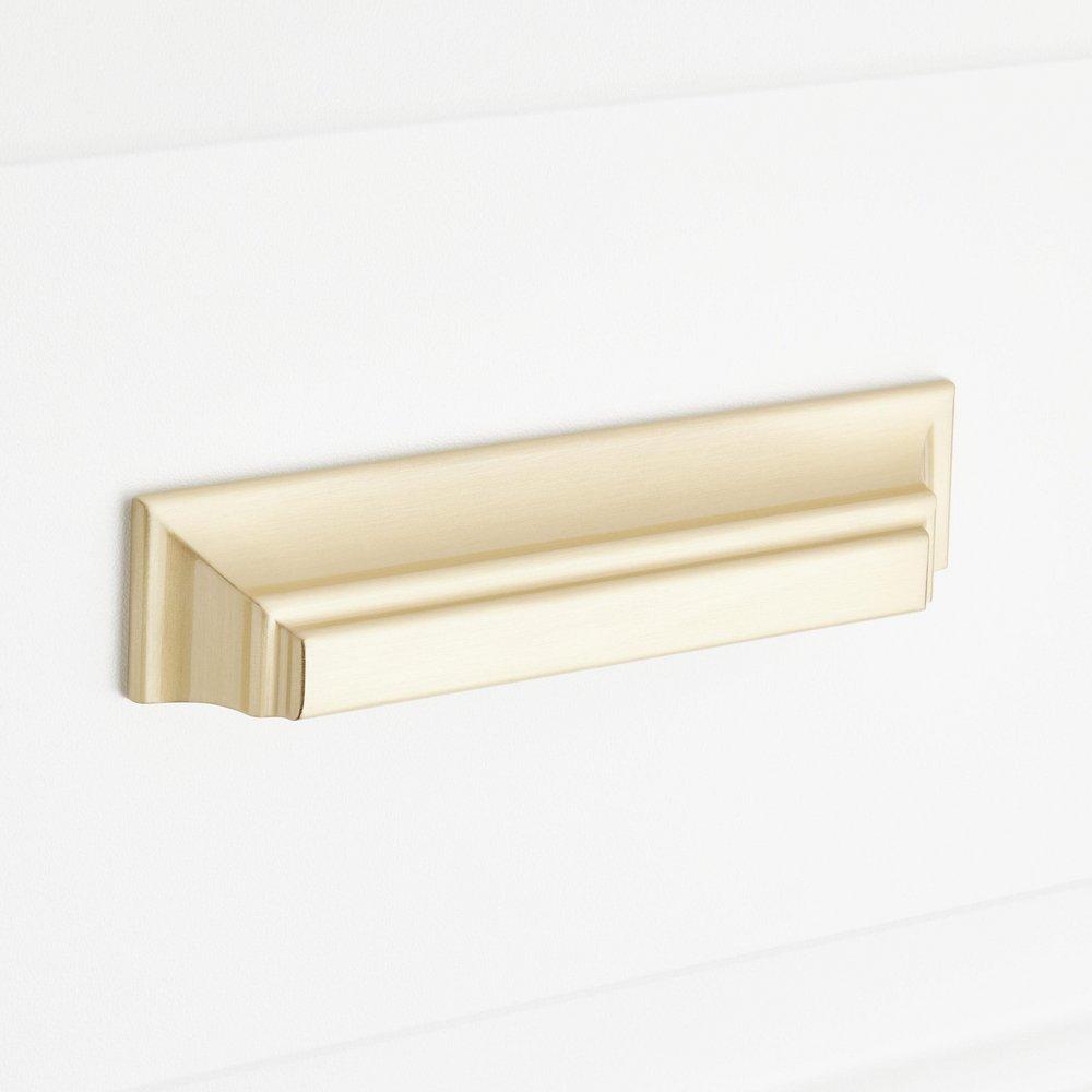 Signature Hardware Golden Champagne 3-3/4 in. Center-to-Center Cup Pull 
