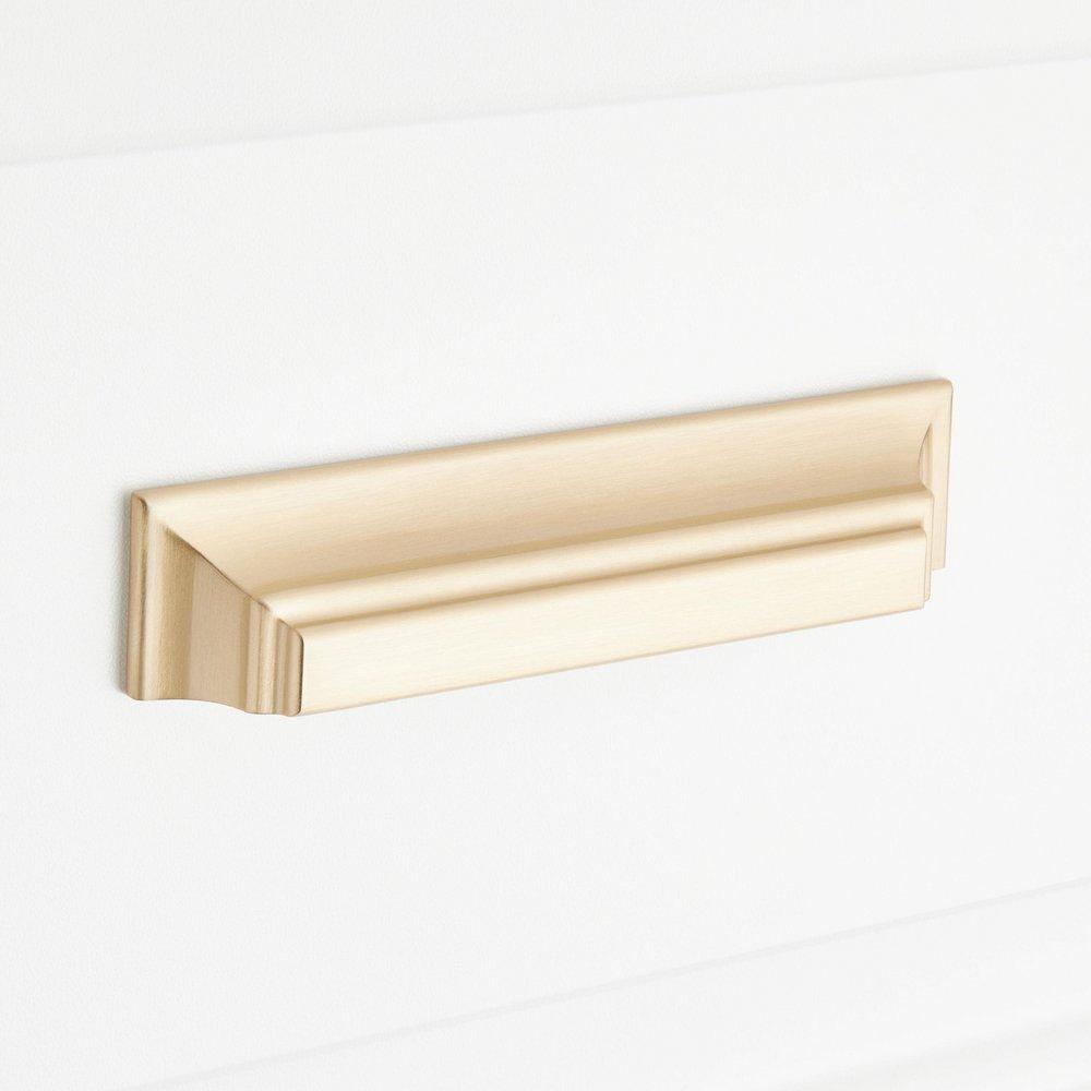 Signature Hardware Champagne Bronze 5-1/16 in. Center-to-Center Cup Pull 