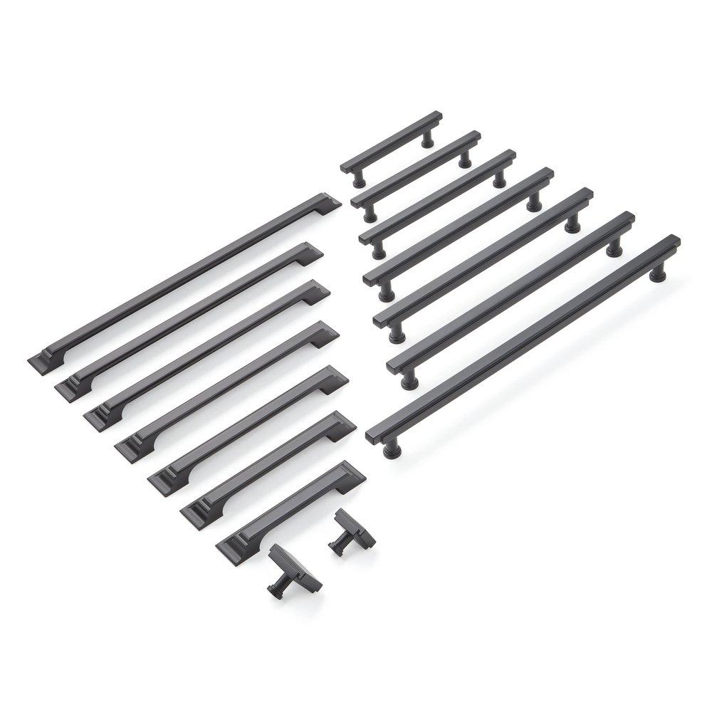 Signature Hardware Matte Black 5-1/16 in. Center-to-Center Cup Pull 