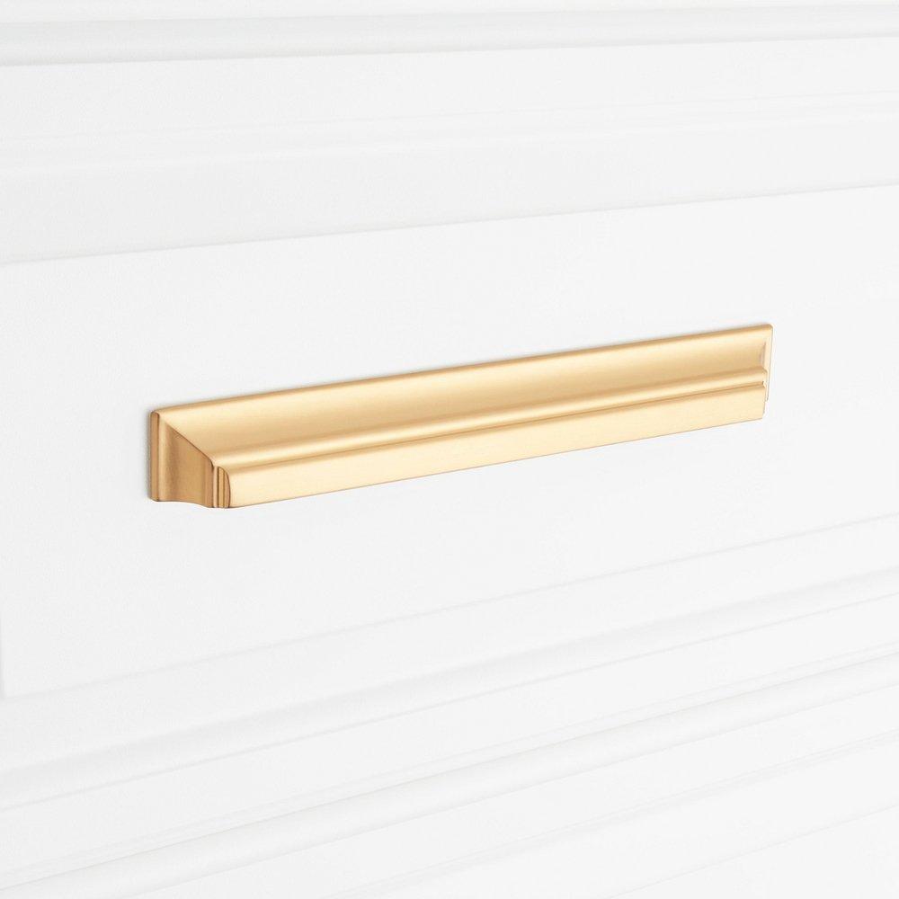 Signature Hardware Brushed Gold 6-5/16 in. Center-to-Center Cup Pull 