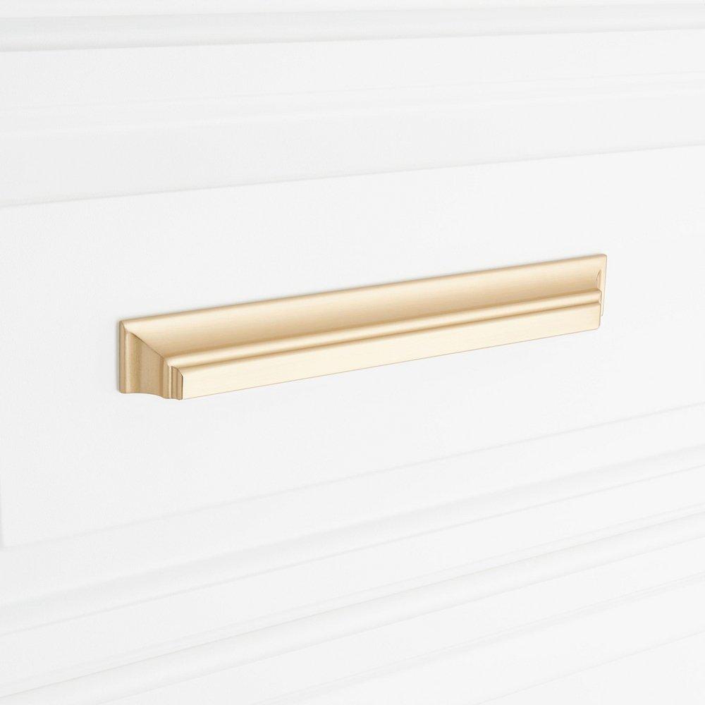 Signature Hardware Champagne Bronze 7-9/16 in. Center-to-Center Cup Pull 