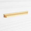 Signature Hardware Brushed Gold 8-13/16 in. Center-to-Center Cup Pull 