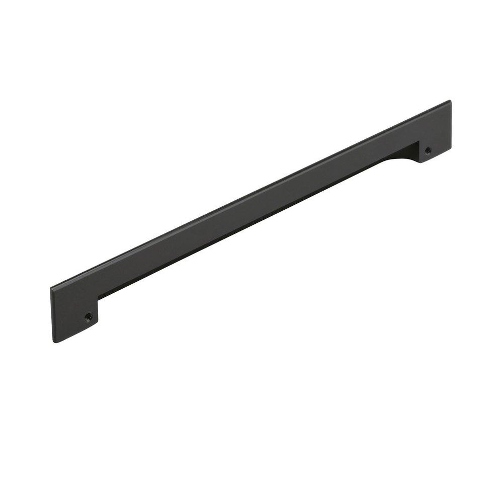Signature Hardware Matte Black 8-13/16 in. Center-to-Center Cup Pull 