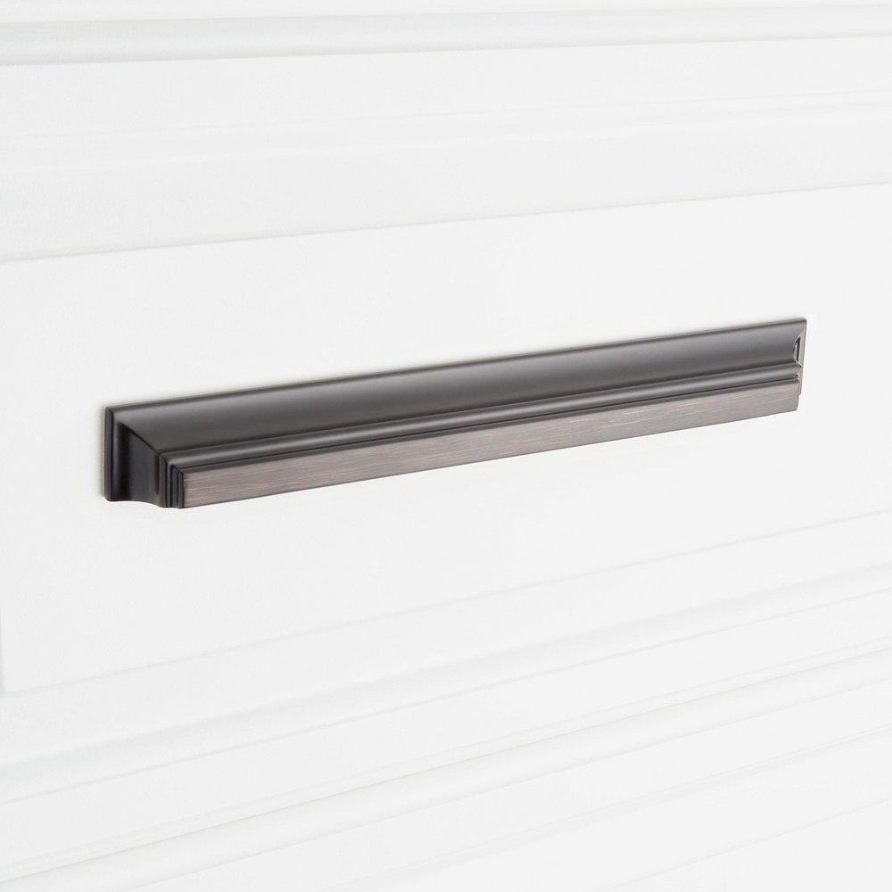 Signature Hardware Oil Rubbed Bronze 8-13/16 in. Center-to-Center Cup Pull 