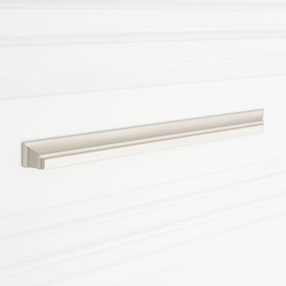 Signature Hardware Satin Nickel 10-1/16 in. Center-to-Center Cup Pull 