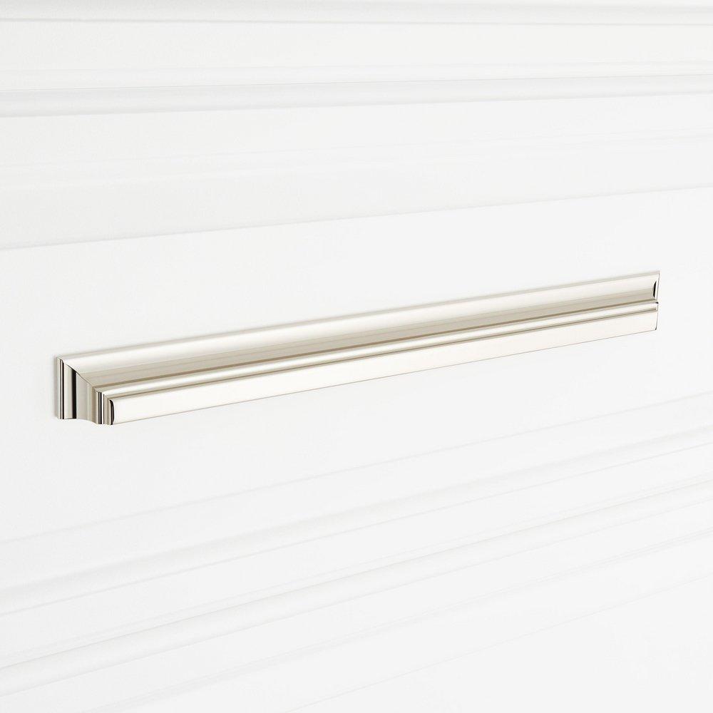 Signature Hardware Polished Nickel 12-5/8 in. Center-to-Center Cup Pull 
