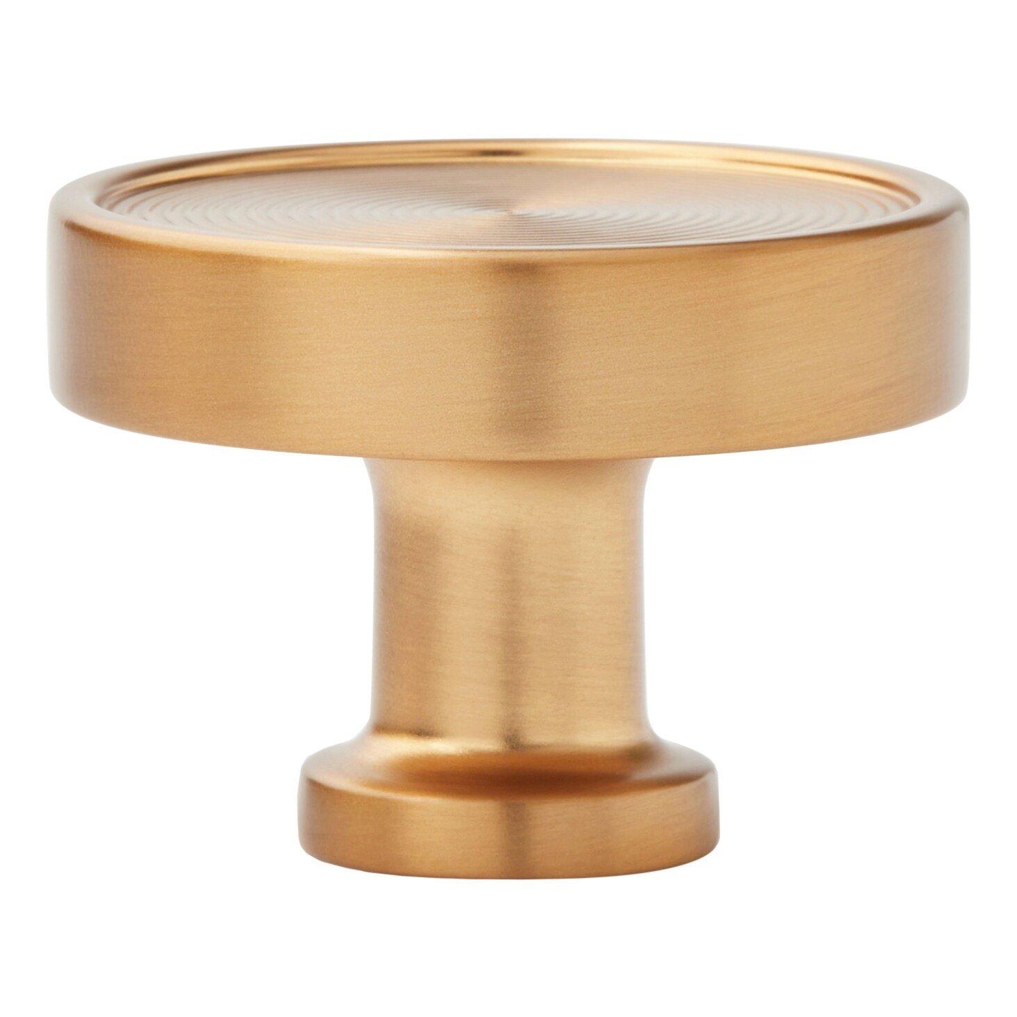 Signature Hardware Brushed Gold 1-1/4 in. Cabinet Knob 
