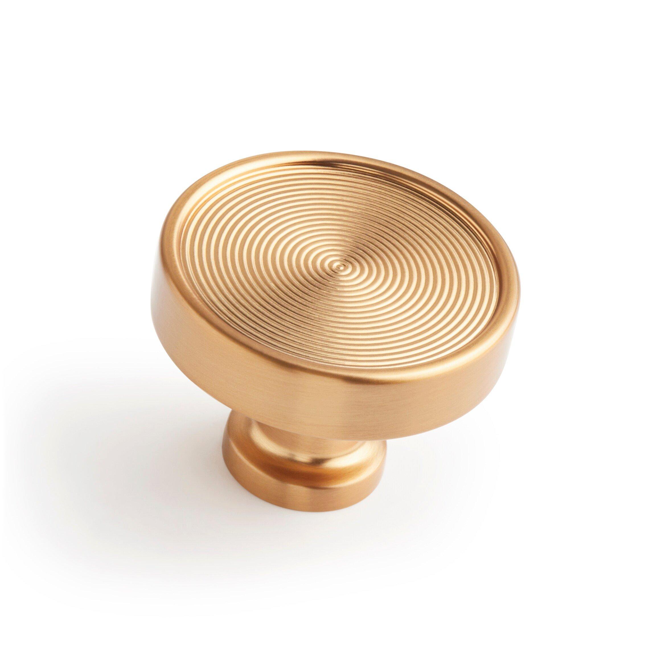 Signature Hardware Brushed Gold 1-1/4 in. Cabinet Knob 
