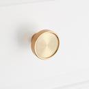 Signature Hardware Brushed Gold 1-1/4 in. Cabinet Knob 