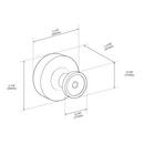 Round Knob- 1-1/4"- CP 