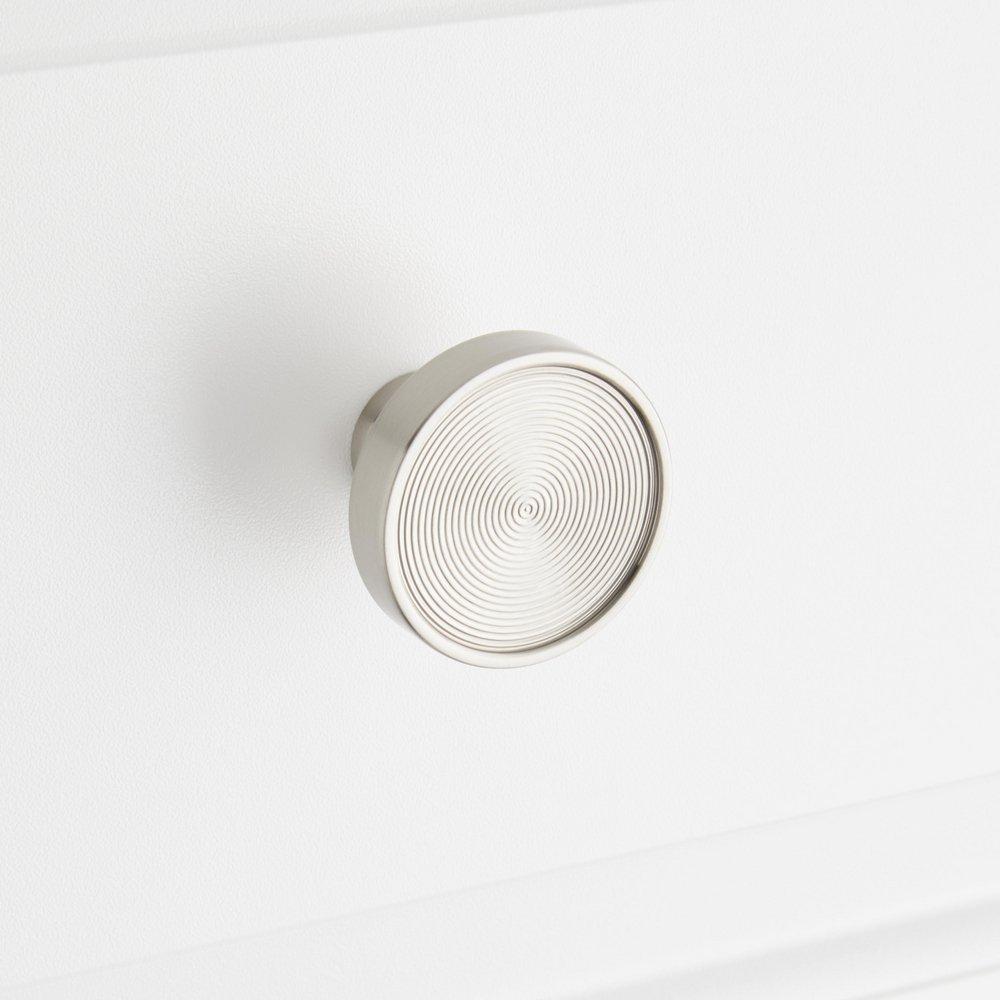 Signature Hardware Satin Nickel 1-1/4 in. Cabinet Knob 