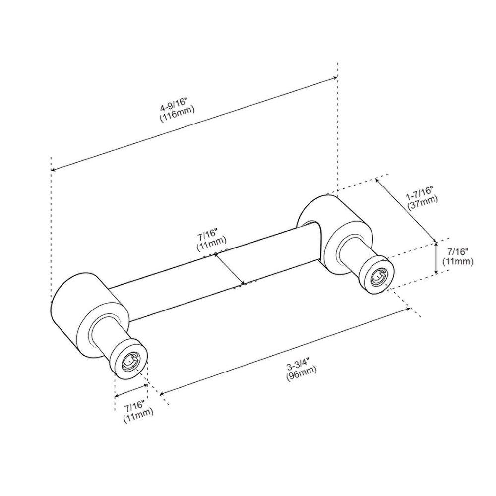 Cabinet Pull- 3-3/4"- MB 