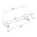 Signature Hardware Brushed Gold 5-1/16 in. Center-to-Center Cabinet Pull 