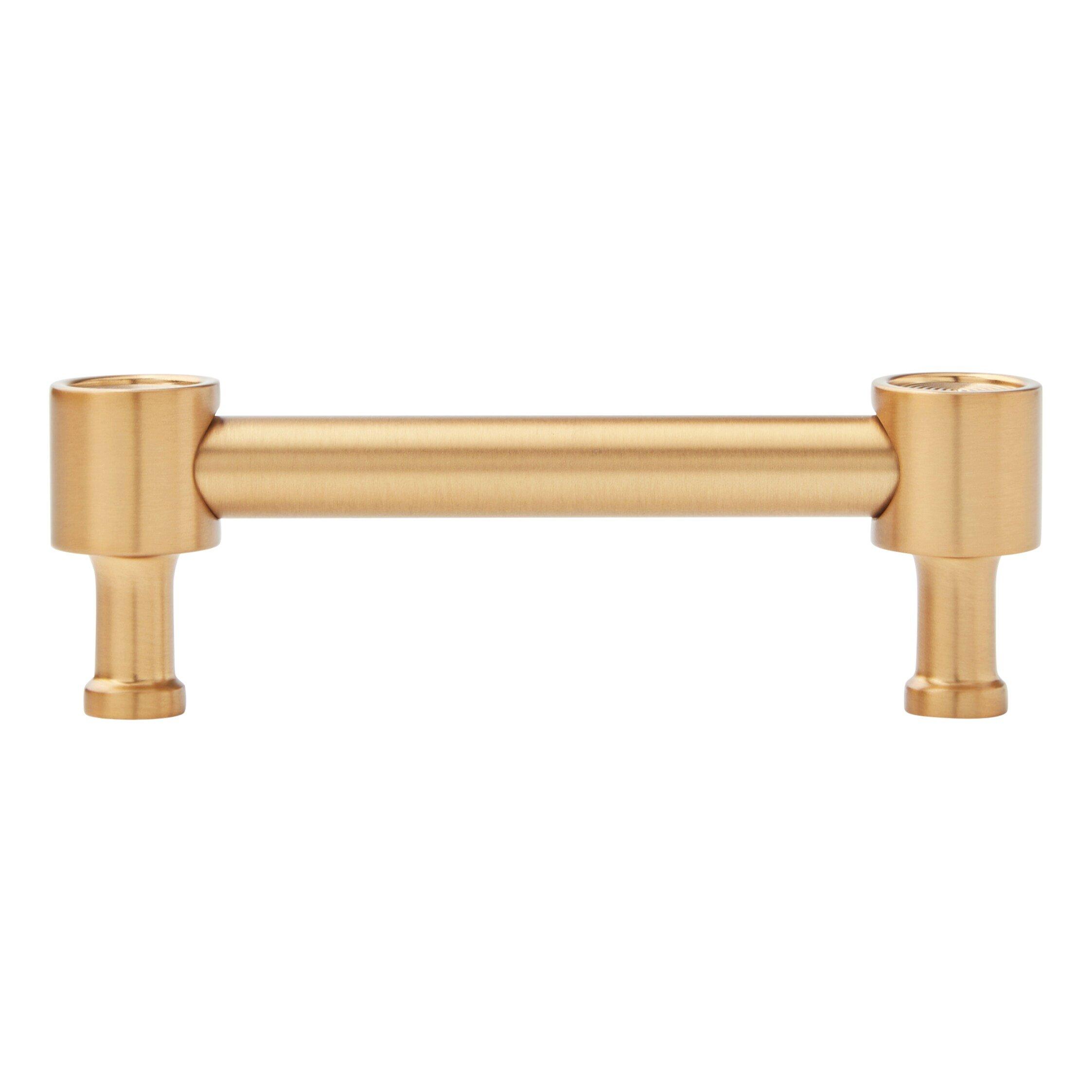 Signature Hardware Brushed Gold 5-1/16 in. Center-to-Center Cabinet Pull 