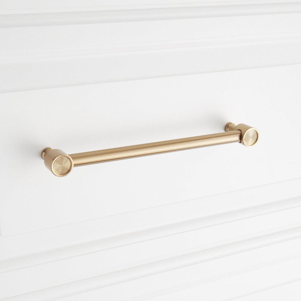 Signature Hardware Champagne Bronze 6-5/16 in. Center-to-Center Cabinet Pull 