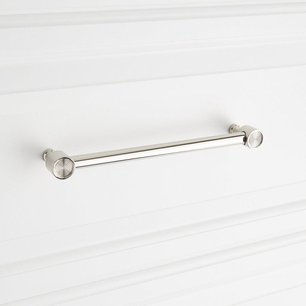 Signature Hardware Polished Nickel 6-5/16 in. Center-to-Center Cabinet Pull 