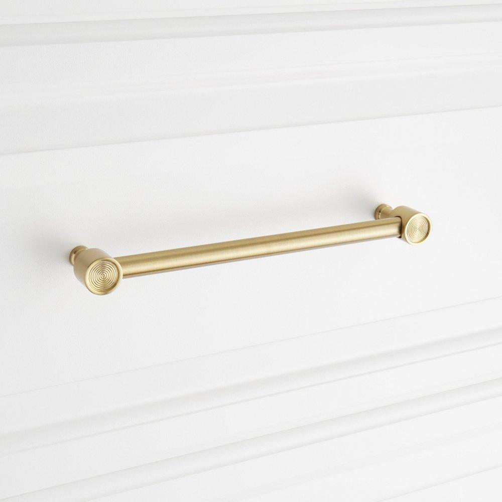 Signature Hardware Golden Champagne 7-9/16 in. Center-to-Center Cabinet Pull 