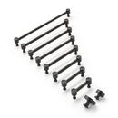 Signature Hardware Matte Black 7-9/16 in. Center-to-Center Cabinet Pull 