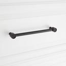 Signature Hardware Matte Black 7-9/16 in. Center-to-Center Cabinet Pull 