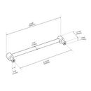 Signature Hardware Brushed Gold 8-13/16 in. Center-to-Center Cabinet Pull 