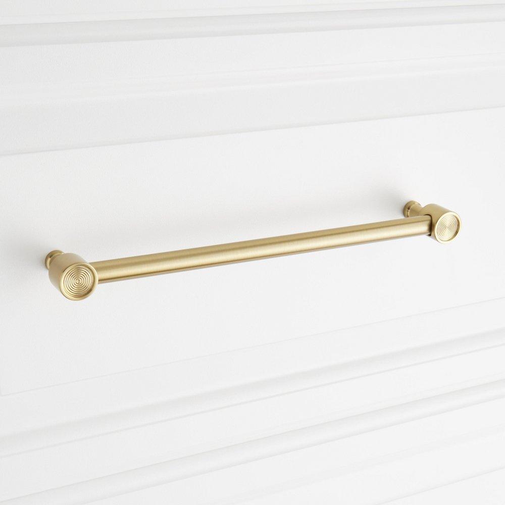 Signature Hardware Golden Champagne 8-13/16 in. Center-to-Center Cabinet Pull 