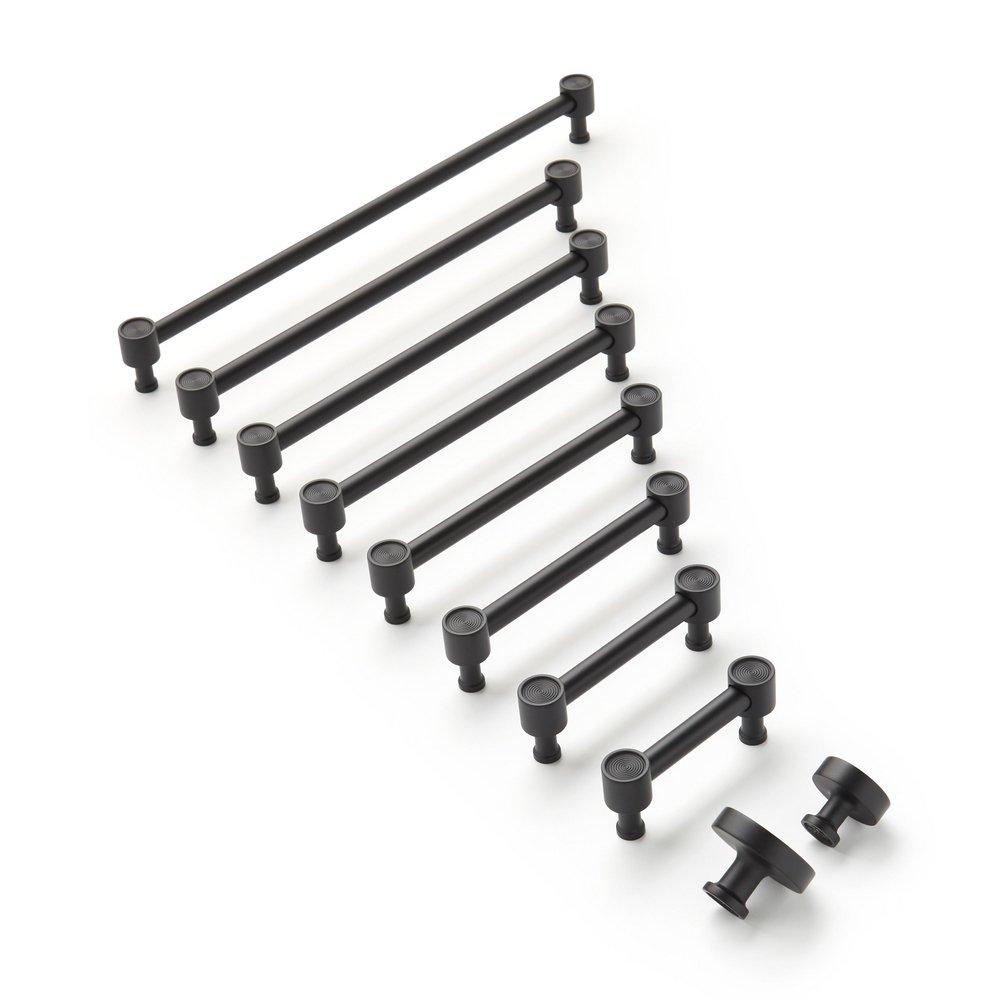 Signature Hardware Matte Black 8-13/16 in. Center-to-Center Cabinet Pull 