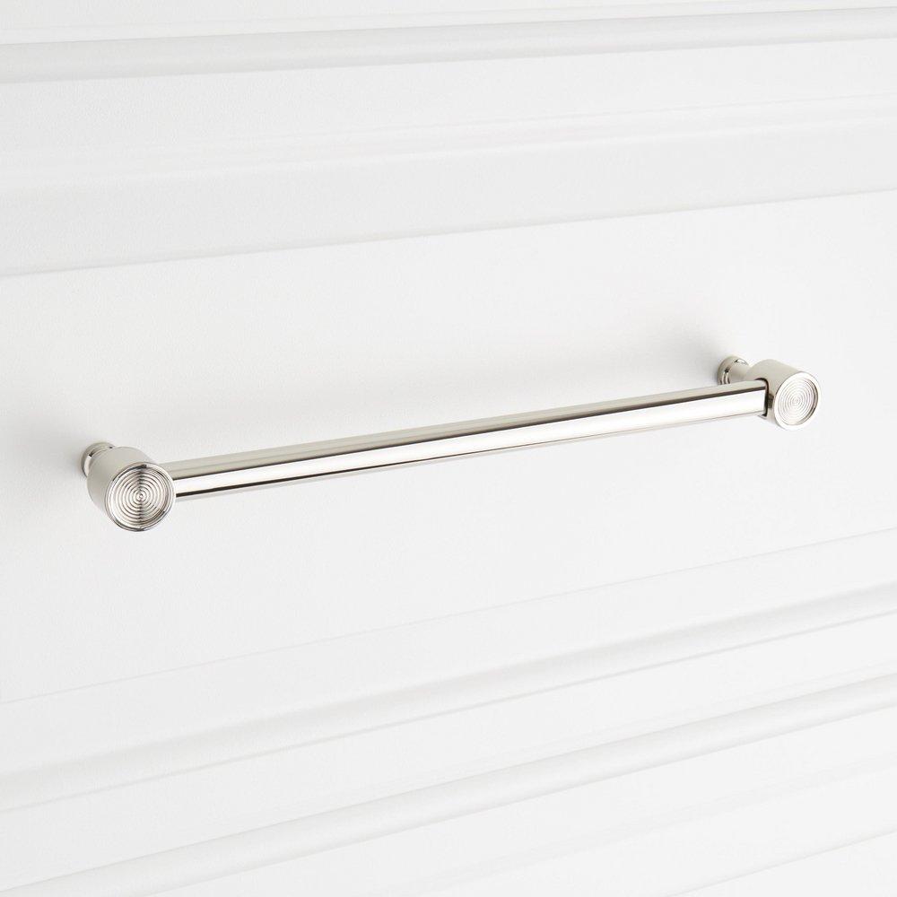 Signature Hardware Polished Nickel 8-13/16 in. Center-to-Center Cabinet Pull 