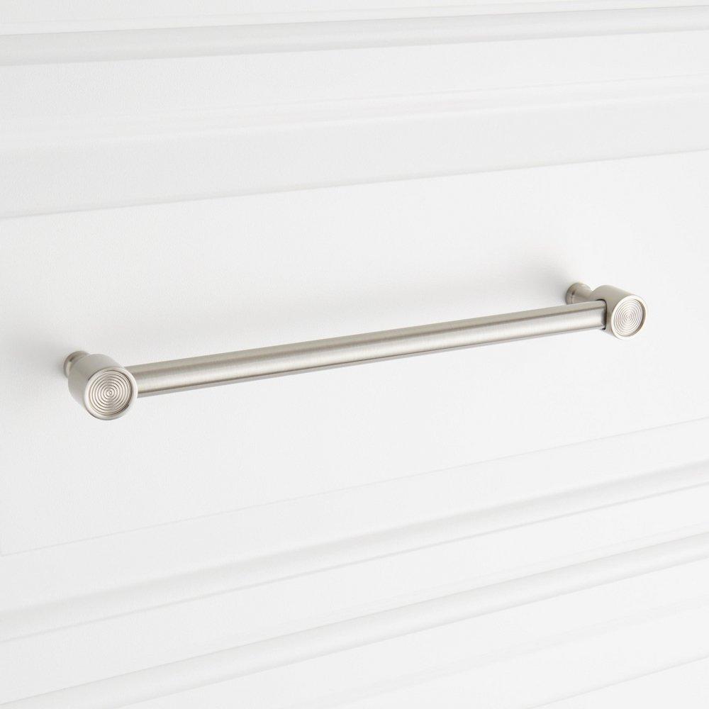 Signature Hardware Satin Nickel 8-13/16 in. Center-to-Center Cabinet Pull 