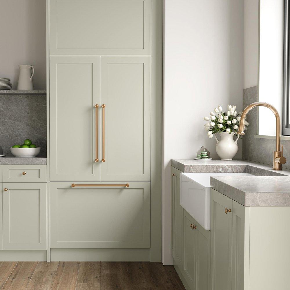 Signature Hardware Brushed Gold 24 in. Center-to-Center Appliance Pull 