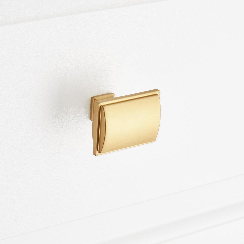 Signature Hardware Brushed Gold 1-5/16 in. Cabinet Knob 