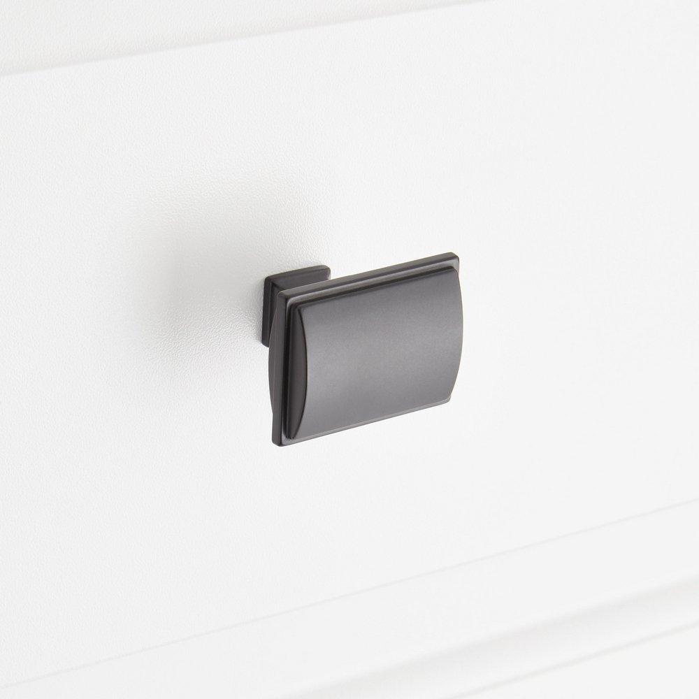 Signature Hardware Matte Black 1-5/16 in. Cabinet Knob 
