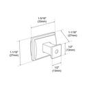 Signature Hardware Matte Black 1-5/16 in. Cabinet Knob 