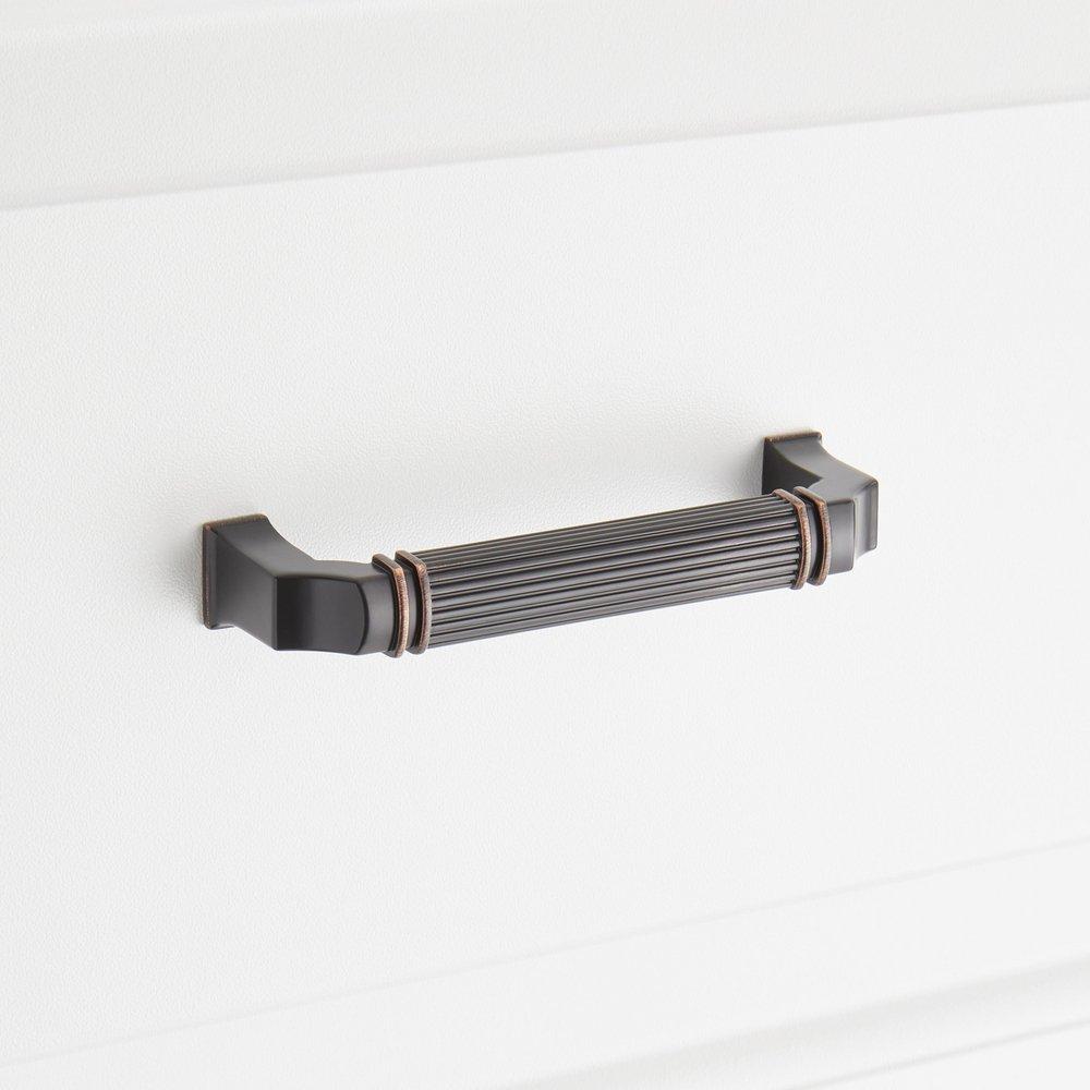 Signature Hardware Oil Rubbed Bronze 3-3/4 in. Center-to-Center Cabinet Pull 