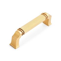 5-1/16 in. Center-to-Center Cabinet Pull in Brushed Gold