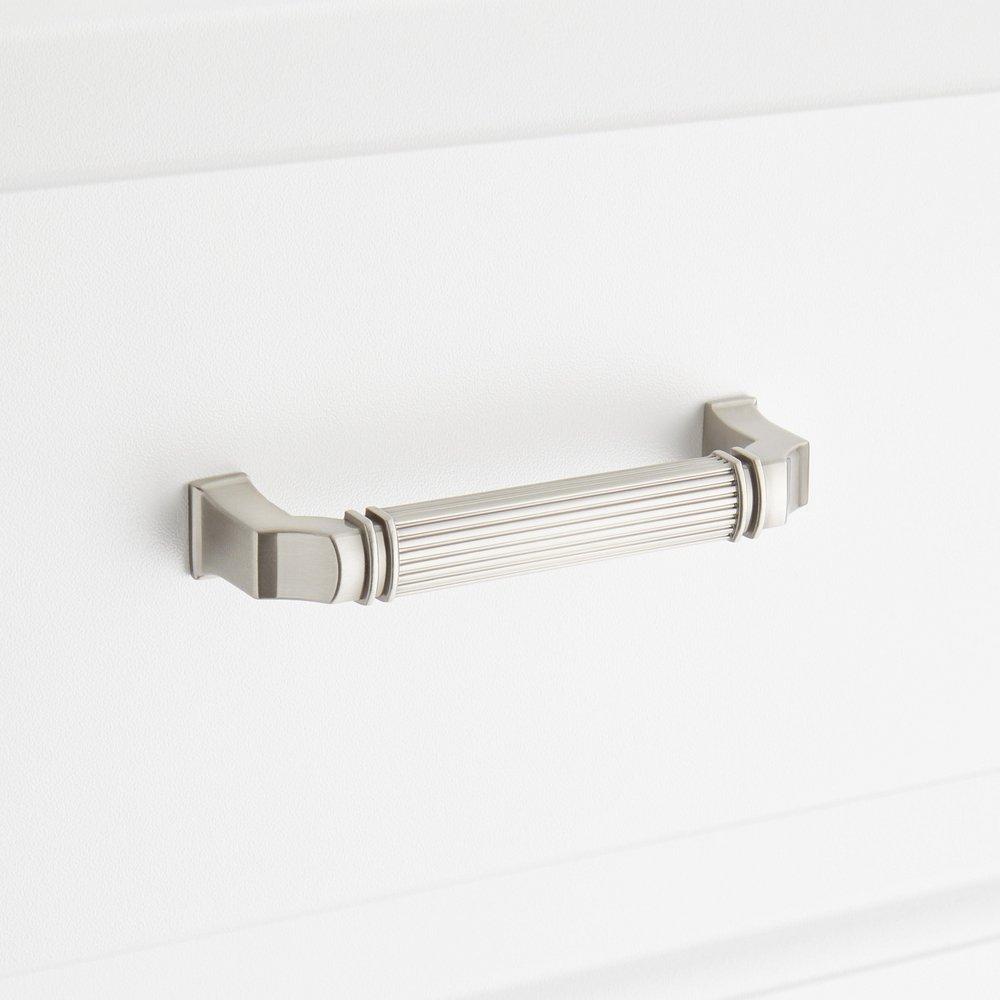 Signature Hardware Satin Nickel 5-1/16 in. Center-to-Center Cabinet Pull 