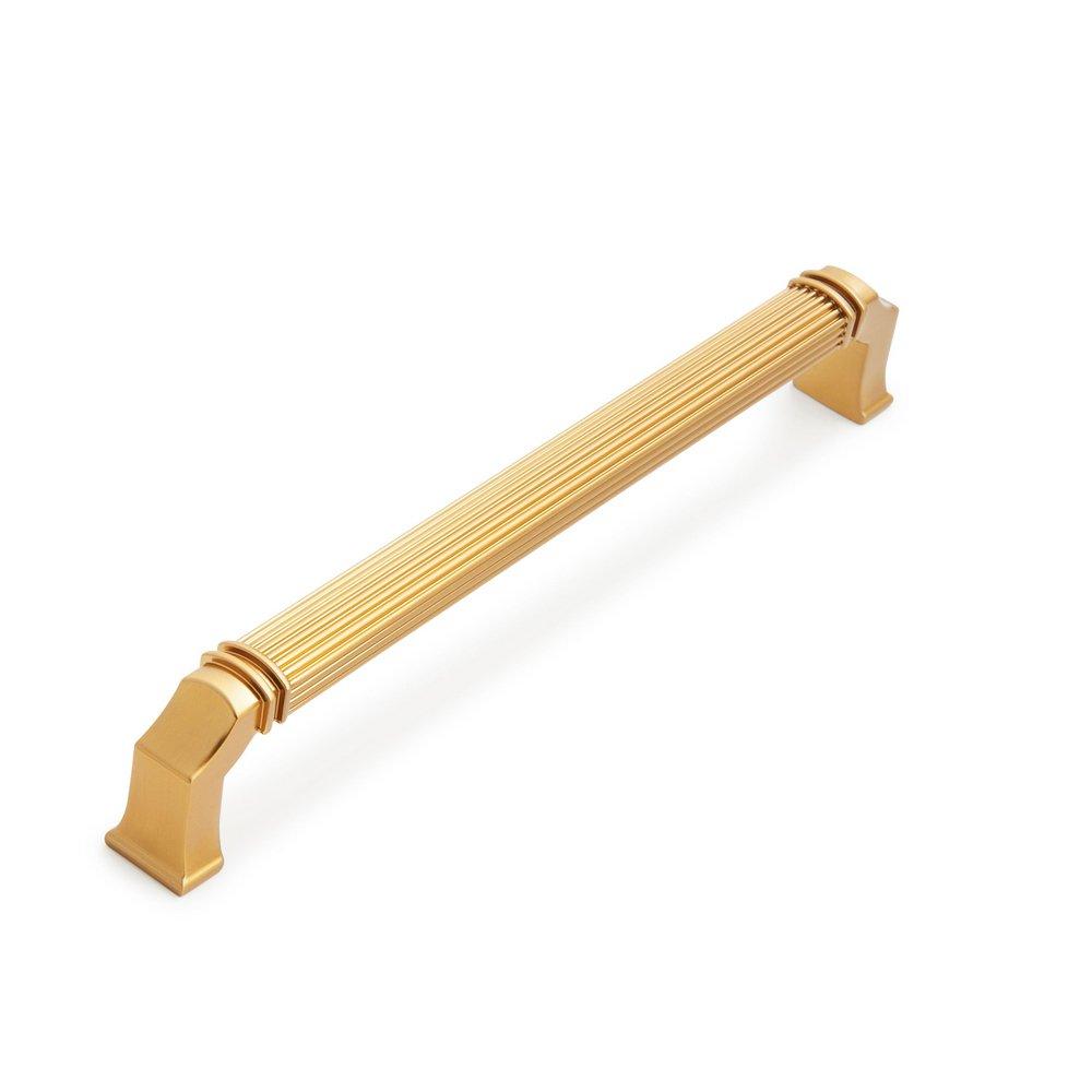 Signature Hardware Brushed Gold 6-5/16 in. Center-to-Center Cabinet Pull 