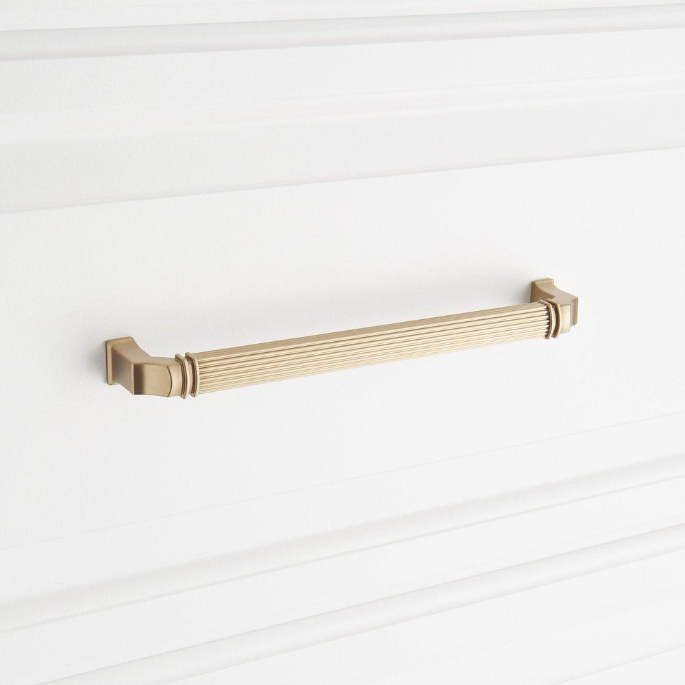Signature Hardware Champagne Bronze 6-5/16 in. Center-to-Center Cabinet Pull 