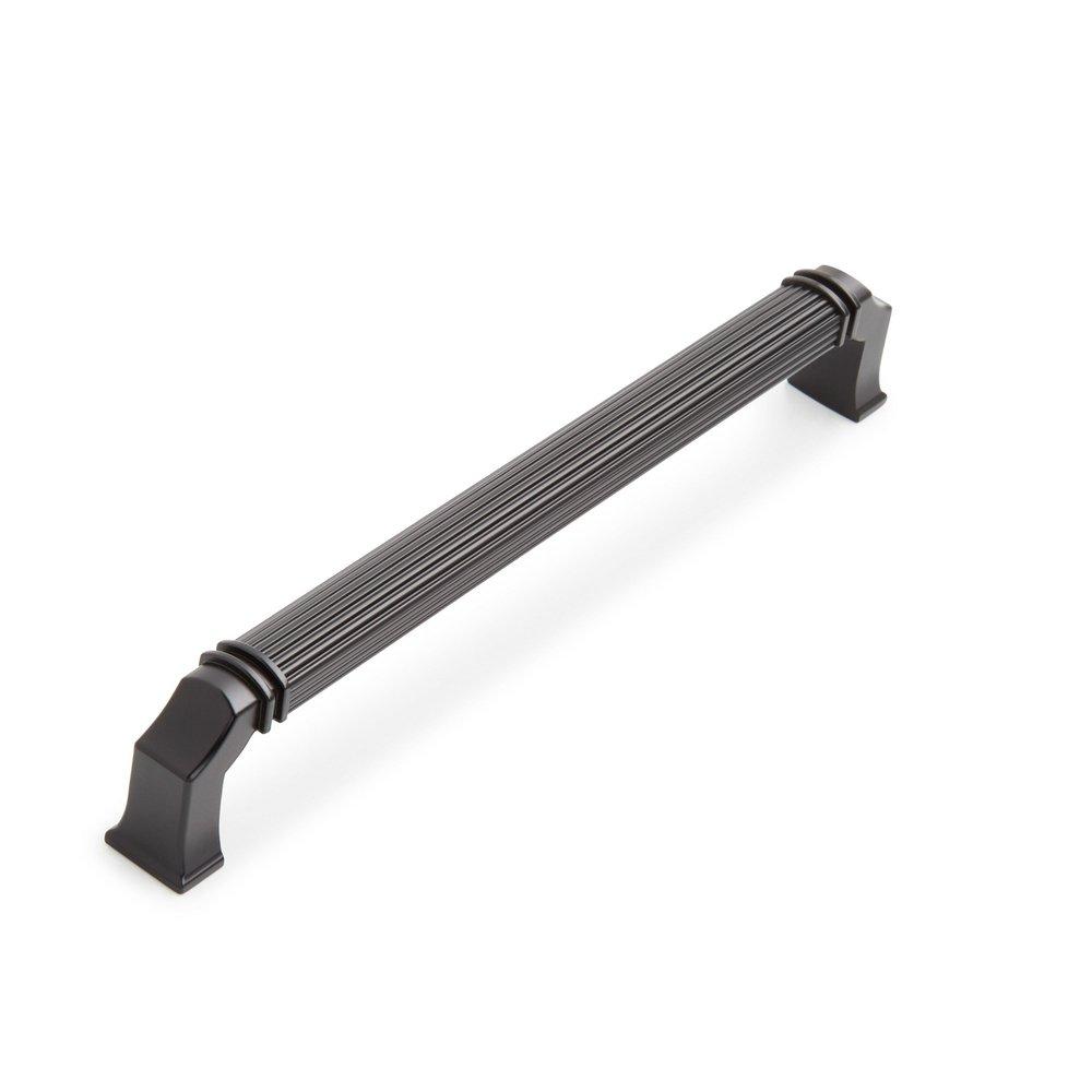 Signature Hardware Matte Black 6-5/16 in. Center-to-Center Cabinet Pull 
