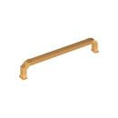 7-9/16 in. Center-to-Center Cabinet Pull in Brushed Gold