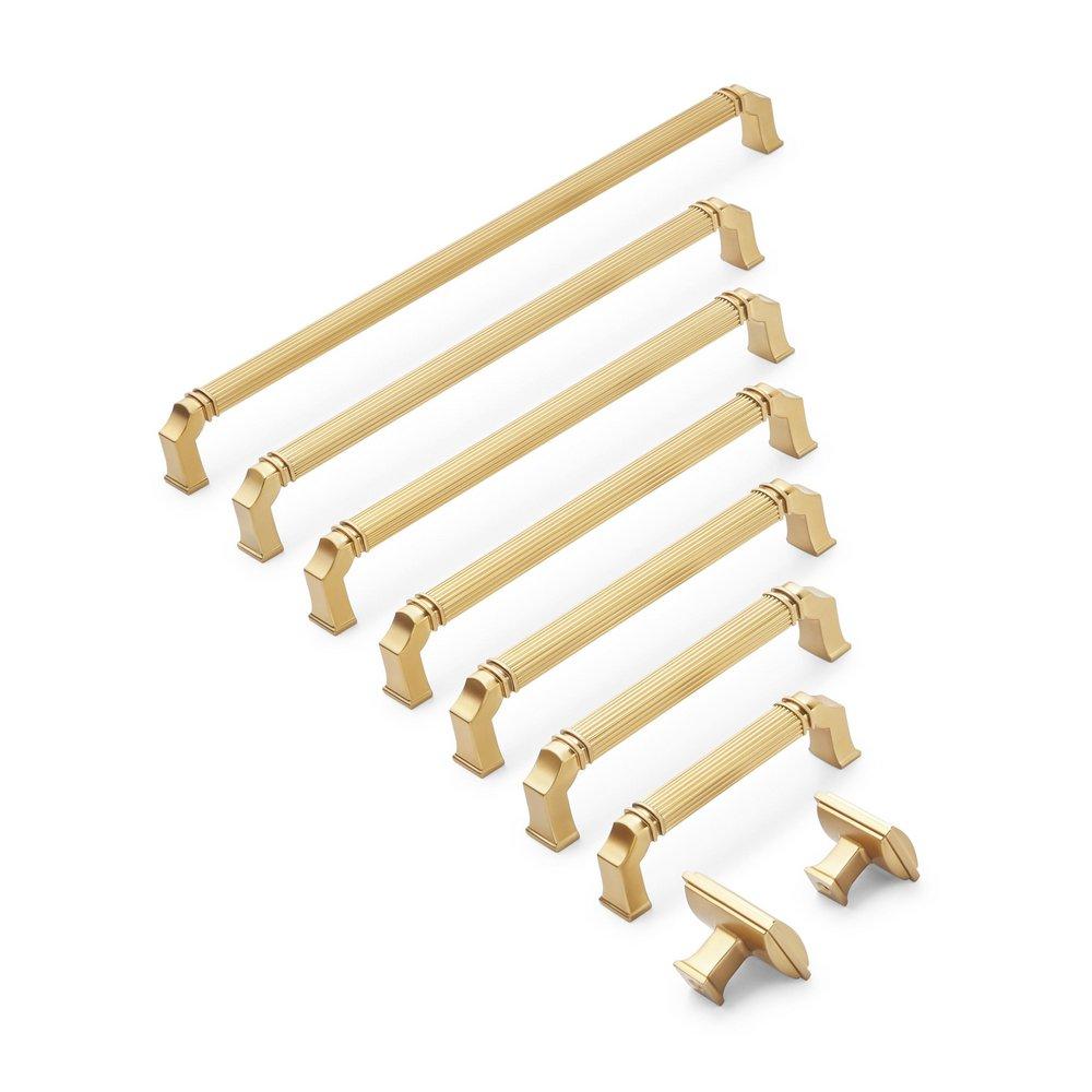 Signature Hardware Brushed Gold 7-9/16 in. Center-to-Center Cabinet Pull 