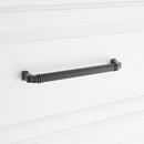 Signature Hardware Matte Black 7-9/16 in. Center-to-Center Cabinet Pull 