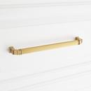 Signature Hardware Brushed Gold 8-13/16 in. Center-to-Center Cabinet Pull 