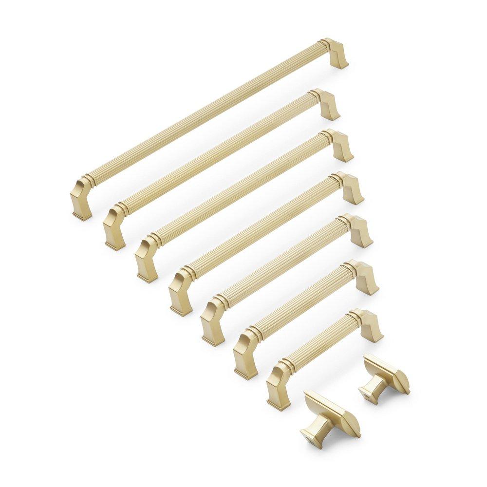 Signature Hardware Golden Champagne 8-13/16 in. Center-to-Center Cabinet Pull 