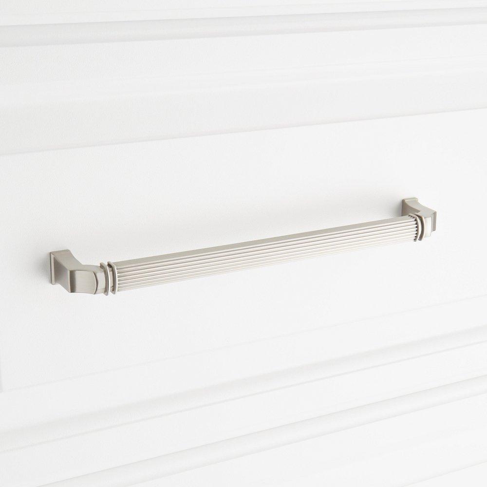 Signature Hardware Satin Nickel 8-13/16 in. Center-to-Center Cabinet Pull 