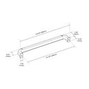 Signature Hardware Matte Black 10-1/16 in. Center-to-Center Cabinet Pull 