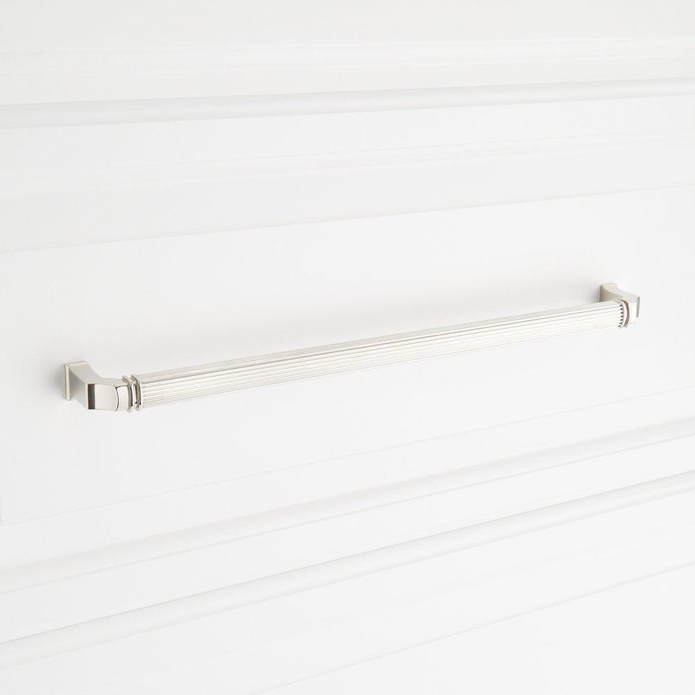 Signature Hardware Polished Nickel 10-1/16 in. Center-to-Center Cabinet Pull 