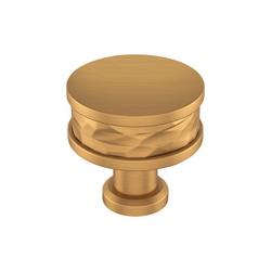 1-1/4 in. Hammered Mushroom Cabinet Knob in Brushed Gold