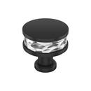1-1/4 in. Cabinet Knob in Polished Chrome/Matte Black
