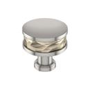 1-1/4 in. Cabinet Knob in Golden Champagne/Satin Nickel